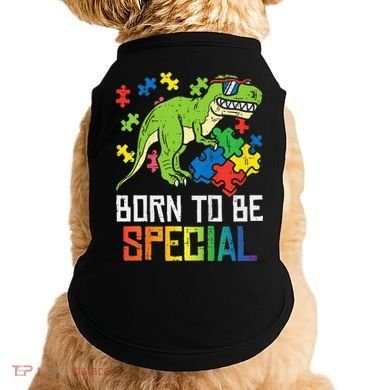 Born Special Trex Puzzle Dino Autism Awareness Doggie Tank