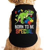 Born Special Trex Puzzle Dino Autism Awareness Doggie Tank thumb 0