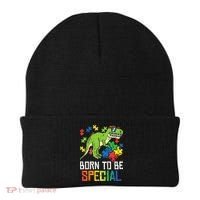 Born Special Trex Puzzle Dino Autism Awareness Beanie thumb 0
