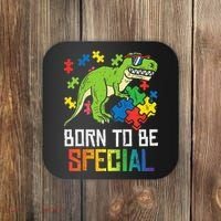 Born Special Trex Puzzle Dino Autism Awareness Coaster thumb 0
