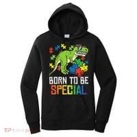 Born Special Trex Puzzle Dino Autism Awareness Women's Hoodie thumb 0