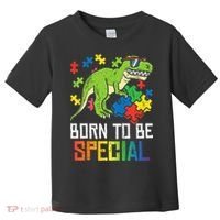 Born Special Trex Puzzle Dino Autism Awareness Toddler T-Shirt thumb 0