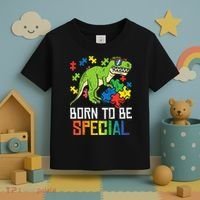 Born Special Trex Puzzle Dino Autism Awareness Toddler T-Shirt thumb 3
