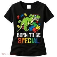 Born Special Trex Puzzle Dino Autism Awareness Women's T-Shirt thumb 0