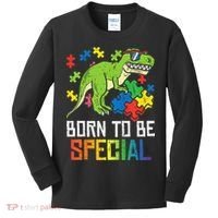 Born Special Trex Puzzle Dino Autism Awareness Kids Long Sleeve Shirt thumb 0