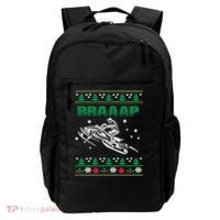 Braaap Snowmobiling Ugly Christmas Backpack thumb 0