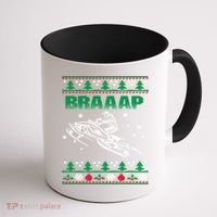 Braaap Snowmobiling Ugly Christmas Coffee Mug thumb 1
