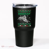 Braaap Snowmobiling Ugly Christmas Tumbler thumb 0
