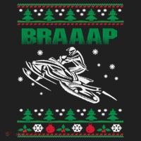 Braaap Snowmobiling Ugly Christmas Tumbler thumb 3