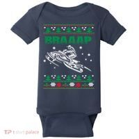 Braaap Snowmobiling Ugly Christmas Baby Bodysuit thumb 0