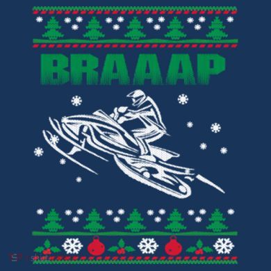 Braaap Snowmobiling Ugly Christmas Toddler Long Sleeve Shirt