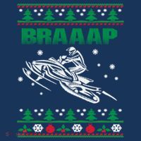 Braaap Snowmobiling Ugly Christmas Toddler T-Shirt thumb 4