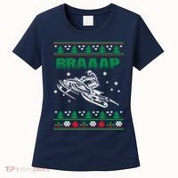 Braaap Snowmobiling Ugly Christmas Women's T-Shirt thumb 0