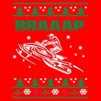 Braaap Snowmobiling Ugly Christmas Santa Hat thumb 1