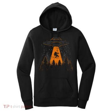 Bigfoot Sasquatch Ufo Alien Abduction Yeti Cryptid Bigfoot Women's Hoodie