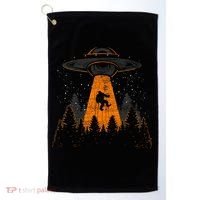 Bigfoot Sasquatch Ufo Alien Abduction Yeti Cryptid Bigfoot Golf Towel thumb 0