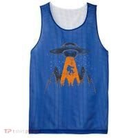 Bigfoot Sasquatch Ufo Alien Abduction Yeti Cryptid Bigfoot Mesh Reversible Basketball Jersey Tank thumb 0