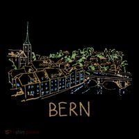 Bern Switzerland Unique Hand Drawn Art Doggie Tank thumb 4