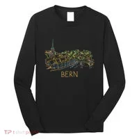 Bern Switzerland Unique Hand Drawn Art Long Sleeve Shirt thumb 0