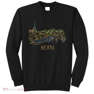 Bern Switzerland Unique Hand Drawn Art Sweatshirt