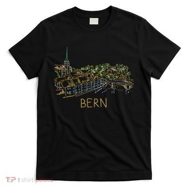 Bern Switzerland Unique Hand Drawn Art T-Shirt