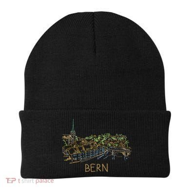 Bern Switzerland Unique Hand Drawn Art Beanie