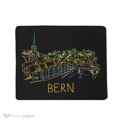 Bern Switzerland Unique Hand Drawn Art Mousepad