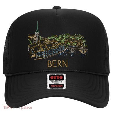 Bern Switzerland Unique Hand Drawn Art Hat