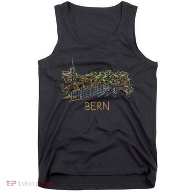 Bern Switzerland Unique Hand Drawn Art Tank Top