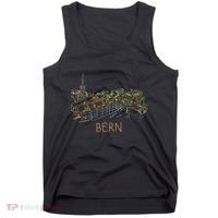 Bern Switzerland Unique Hand Drawn Art Tank Top thumb 0