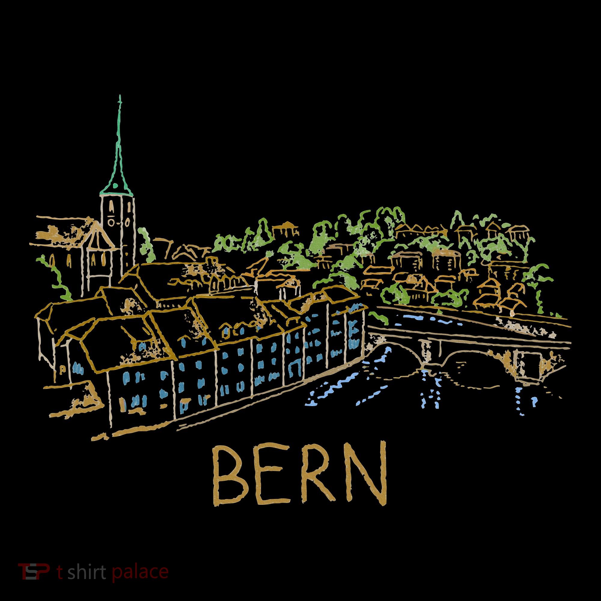 Bern Switzerland Unique Hand Drawn Art Tank Top