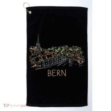 Bern Switzerland Unique Hand Drawn Art Golf Towel