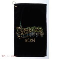 Bern Switzerland Unique Hand Drawn Art Golf Towel thumb 0