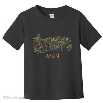 Bern Switzerland Unique Hand Drawn Art Toddler T-Shirt