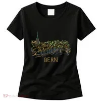 Bern Switzerland Unique Hand Drawn Art Women's T-Shirt thumb 0