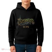 Bern Switzerland Unique Hand Drawn Art Kids Hoodie thumb 4