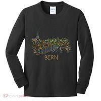 Bern Switzerland Unique Hand Drawn Art Kids Long Sleeve Shirt thumb 0