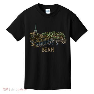 Bern Switzerland Unique Hand Drawn Art Kids T-Shirt