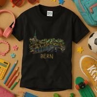 Bern Switzerland Unique Hand Drawn Art Kids T-Shirt thumb 3