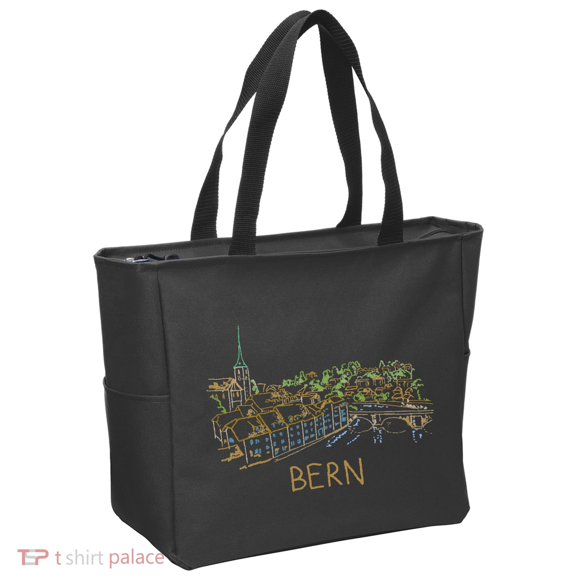 Bern Switzerland Unique Hand Drawn Art Tote Bag