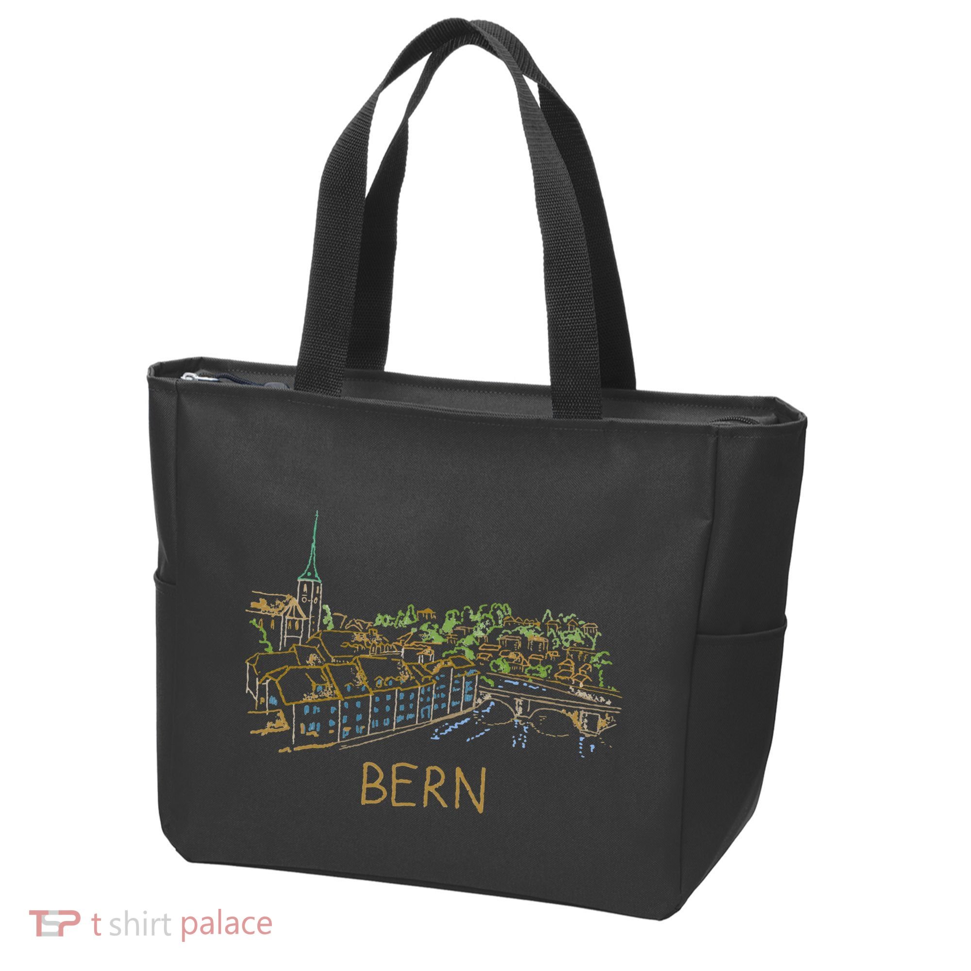 Bern Switzerland Unique Hand Drawn Art Tote Bag