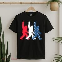 Bigfoot Sasquatch USA Flag Colors 4H Of July Patriotic Gift T-Shirt thumb 2