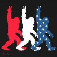 Bigfoot Sasquatch USA Flag Colors 4H Of July Patriotic Gift T-Shirt thumb 7