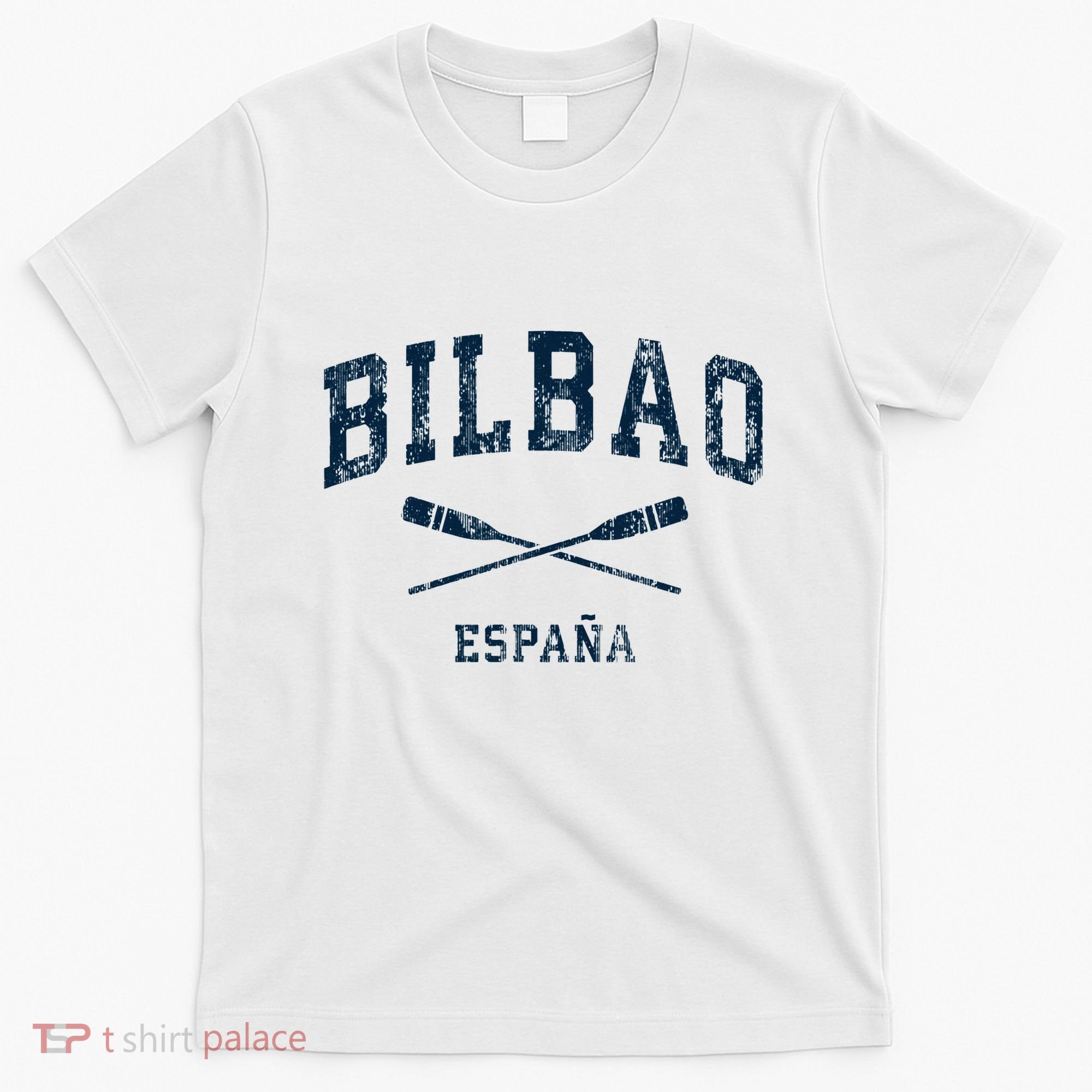 Bilbao Spain Vintage Nautical Paddles Sports Oars T-Shirt