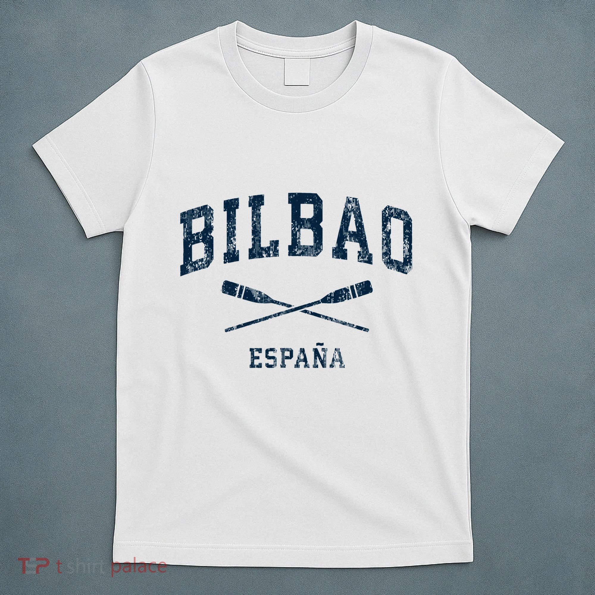 Bilbao Spain Vintage Nautical Paddles Sports Oars T-Shirt