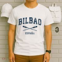 Bilbao Spain Vintage Nautical Paddles Sports Oars T-Shirt thumb 6