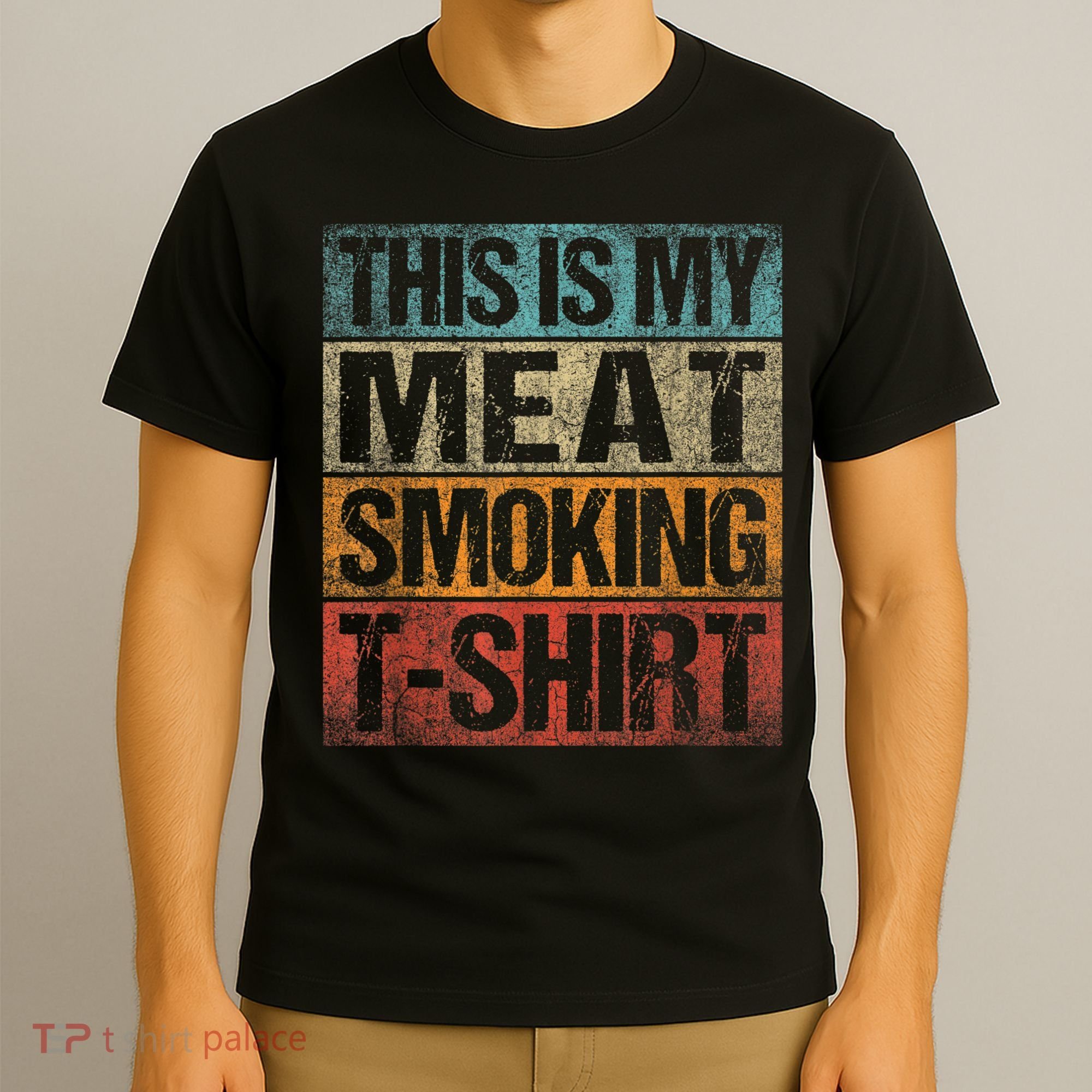 BBQ Smoker Vintage Retro This Is My Meat Smoking BBQ T-Shirt