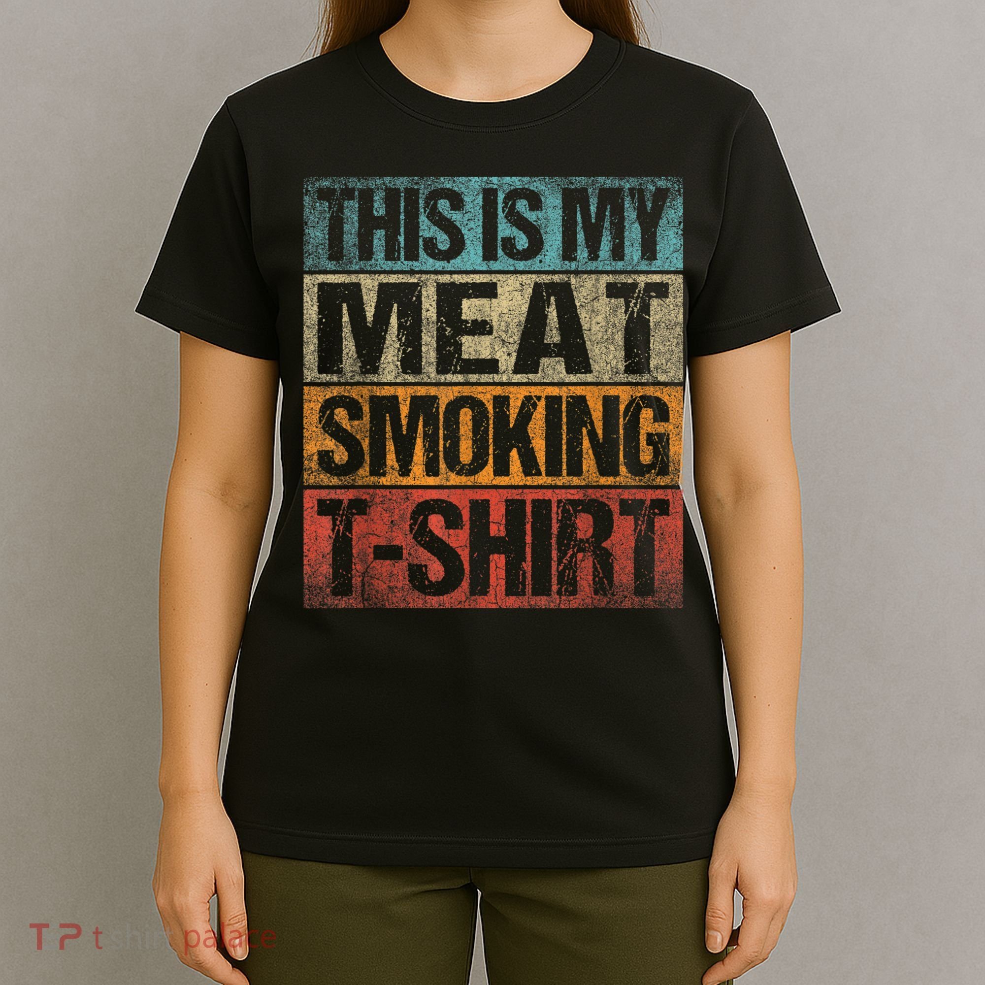 BBQ Smoker Vintage Retro This Is My Meat Smoking BBQ T-Shirt