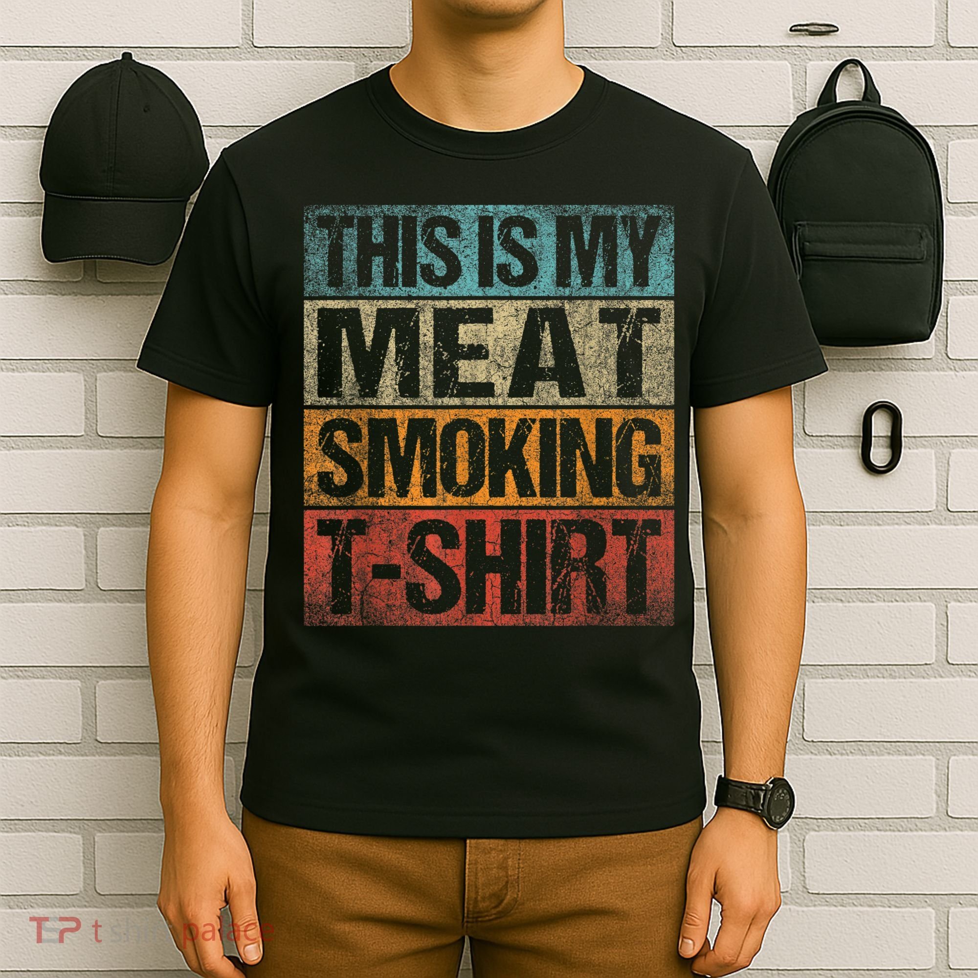 BBQ Smoker Vintage Retro This Is My Meat Smoking BBQ T-Shirt