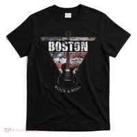 Boston Souvenir Vintage American Flag Guitar Player Rock Fan T-Shirt thumb 0